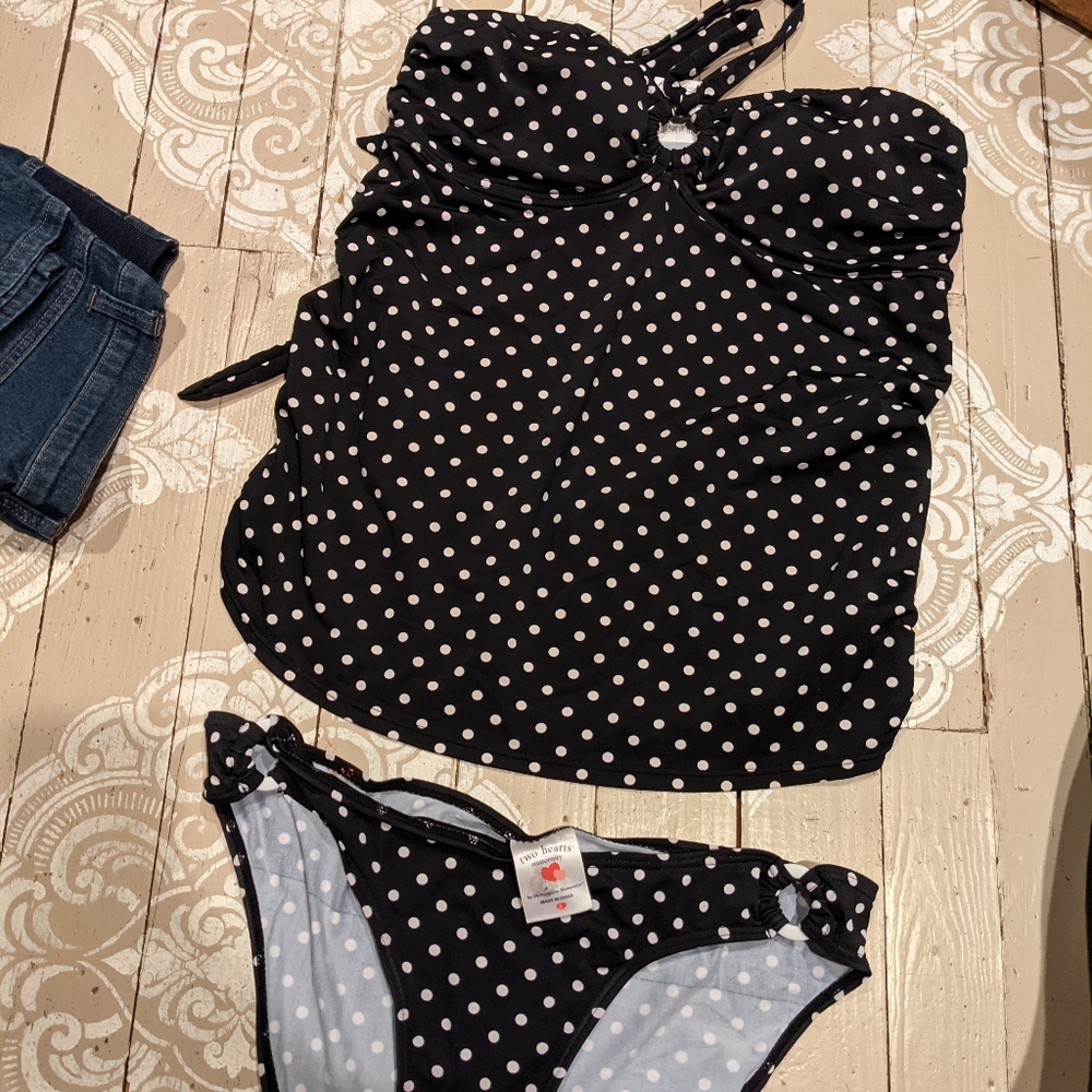 Two hearts maternity swimsuit
